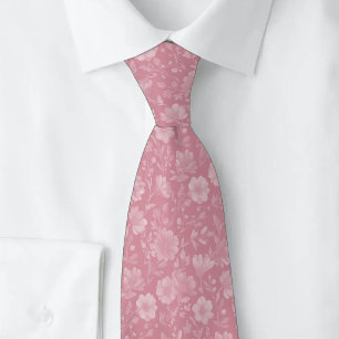 Dusty Rose Wildflowers Tie