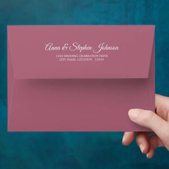Dusty Rose with Return Address Envelope (Hand)
