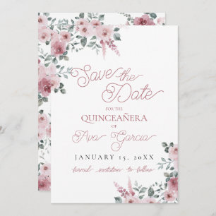 Dusty Rose Xv Save the Date