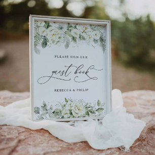 Dusty Sage Green Guest Book Sign