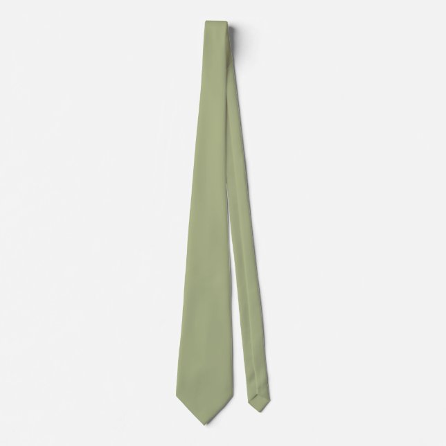 Dusty Sage Green Solid Colour Tie (Front)