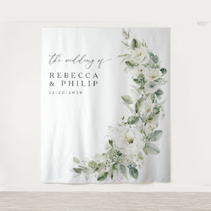 Dusty Sage Green Wedding Backdrops Tapestry