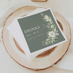 Dusty Sage Green Wedding Napkins