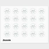 Dusty Sage | Mint to Be Personalised Wedding Favou Classic Round Sticker (Sheet)