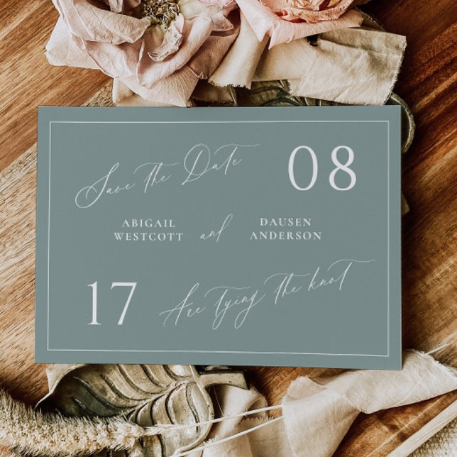 Dusty Sage Save the Date Wedding Announcement (Creator Uploaded)