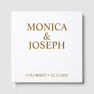 Dusty Sky Blue Guest Book Gift, Personalised Luxur
