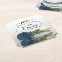 Dusty Steel Blue Rose Don't Take My Drink Wedding