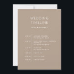 Dusty Taupe Timeline & Welcome | Neutral Wedding  Invitation<br><div class="desc">This thoughtfully designed double sided wedding card in dusty taupe is created for couples who value understated elegance and timeless design. The warm taupe background offering a calm, balanced tone that feels modern, refined, and effortlessly sophisticated. One side of the card features a wedding day timeline, presenting the flow of...</div>