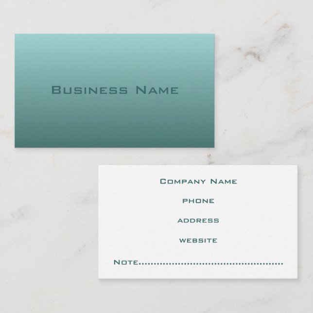 Dusty Teal Business Card (Front/Back)