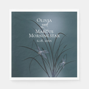 Dusty Teal Dragonfly Napkin