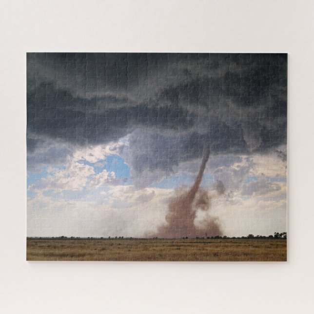 Dusty Tornado and Ominous Clouds in New Mexico Jigsaw Puzzle (Horizontal)