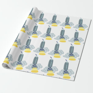 Dusty Vacuuming Wrapping Paper