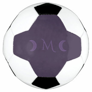 Dusty Violet Crescent Moons Monogram Football