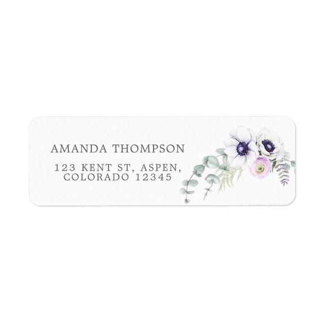 Dusty Violet Watercolor Floral (Front)