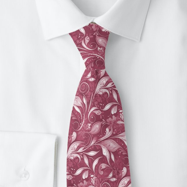 Dusty Wine Luscious Botanical Tie (Creator Uploaded)