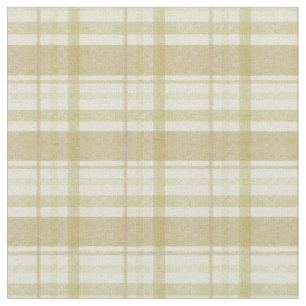 Dusty Yellow and Light Yellow Plaid Fabric
