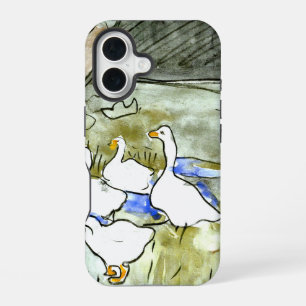Dutch Art Nouveau Ducks and Geese iPhone 16 Case