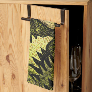 Dutch Art Nouveau Frog in Tree Tea Towel