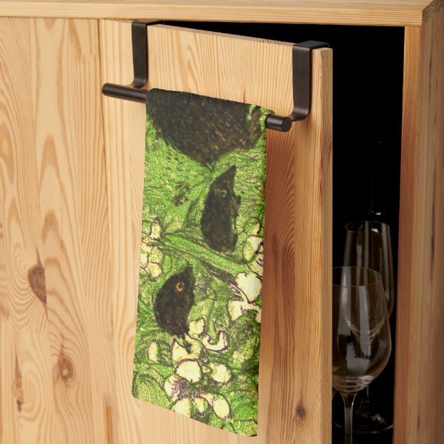 Dutch Art Nouveau Hedgehog and Babies Tea Towel (Thirds Fold)