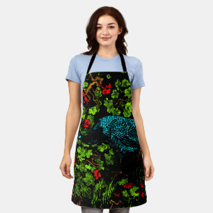 Dutch Art Nouveau Peacock and Butterfly  Apron