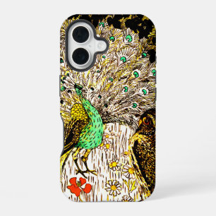 Dutch Art Nouveau Peacock and Owls iPhone 16 Case