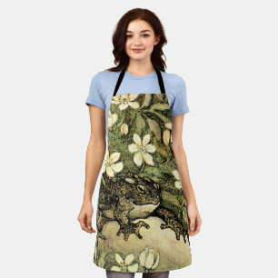 Dutch Art Nouveau Toad and Dogwood  Apron