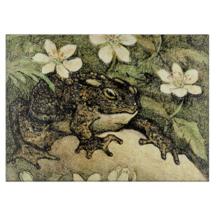 Dutch Art Nouveau Toad and Dogwood Cutting Board