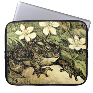 Dutch Art Nouveau Toad and Dogwood Laptop Sleeve