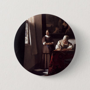 Dutch Artist Vermeer Painting 6 Cm Round Badge