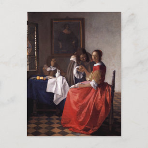 Dutch Artist Vermeer Painting Postcard