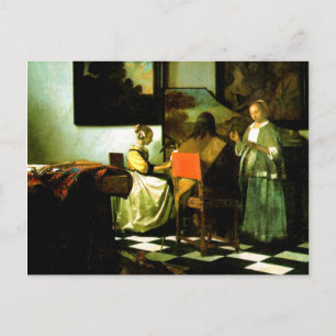 Dutch Artist Vermeer Painting The Concert Postcard