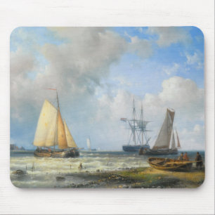 Dutch Barges In A Calm Mouse Mat