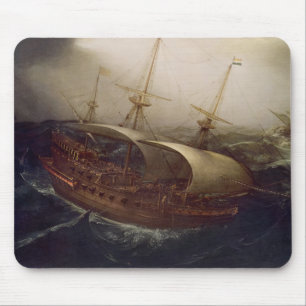 Dutch Battleship in a Storm Mouse Mat
