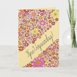 Dutch Birthday Flower collage Card