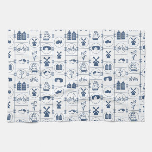 Dutch Blue tiles Tea Towel