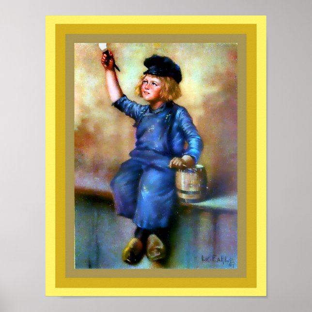Dutch Boy Painter Print Vintage 1908 enhanced copy (Front)