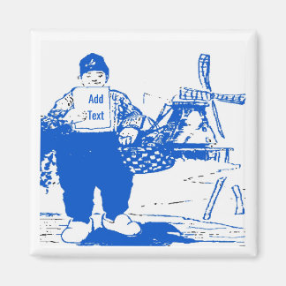 Dutch Boy With Windmill Magnet