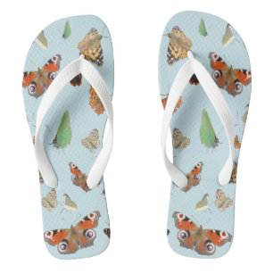 Dutch Butterflies Adult Flip Flops