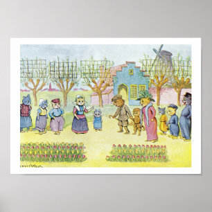 Dutch cats, Louis Wain Poster