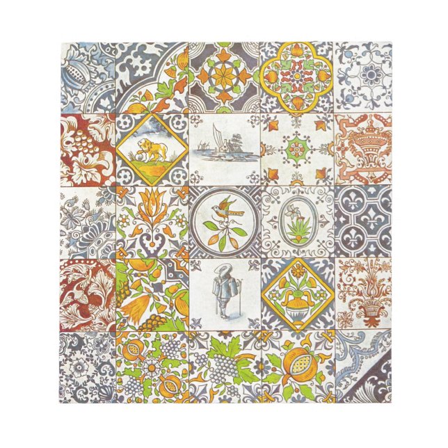 Dutch Ceramic Tiles Notepad (Front)