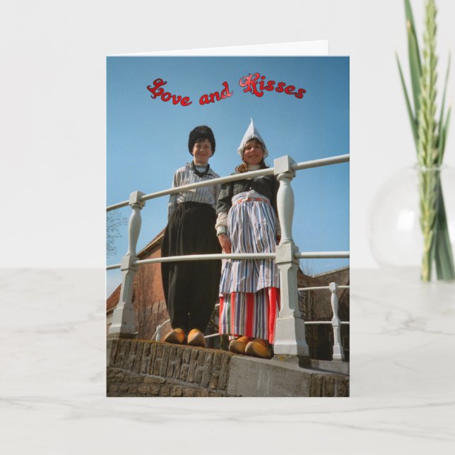 Dutch children in national costume card (Front)