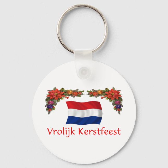 Dutch Christmas Key Ring (Front)