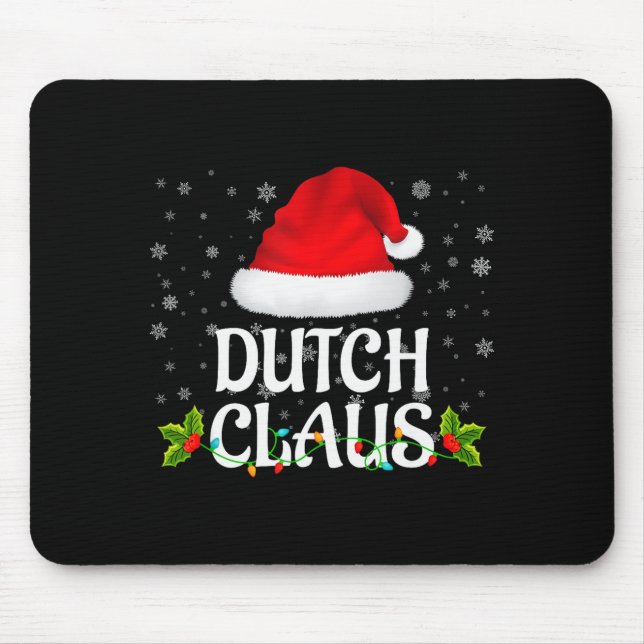 Dutch Claus Christmas Lights Santa Pajama Family M Mouse Mat (Front)