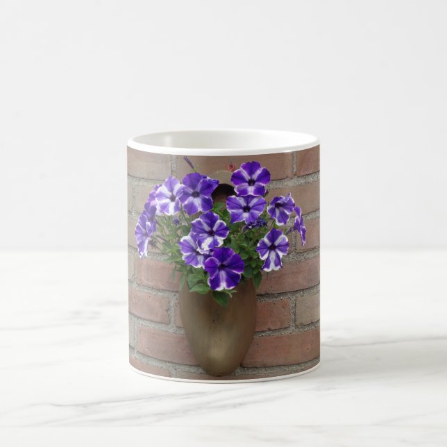 Dutch Clog with Purple Blue White Violet on Wall Coffee Mug (Center)