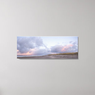 Dutch coast sunset panorama canvas print