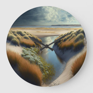 Dutch Coastal Dunes Large Clock