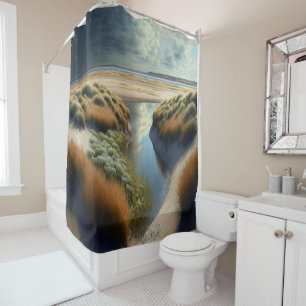 Dutch Coastal Dunes Shower Curtain