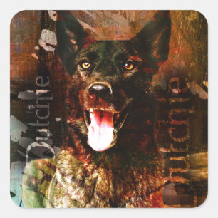 Dutch-ContrastTankDutch Shepherd dog - Dutchie Square Sticker