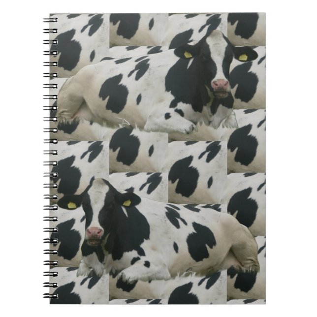 Dutch Cow in Cow Pattern Travel Notebook (Front)