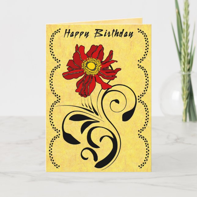 Dutch Deco (birthday card) Card (Front)